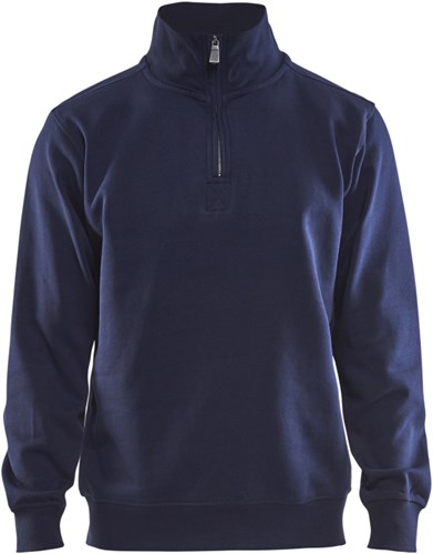Blåkläder Sweatshirt Jersey 1/2 rits 33651048 | Marineblauw | Maat XS - 7330509352229