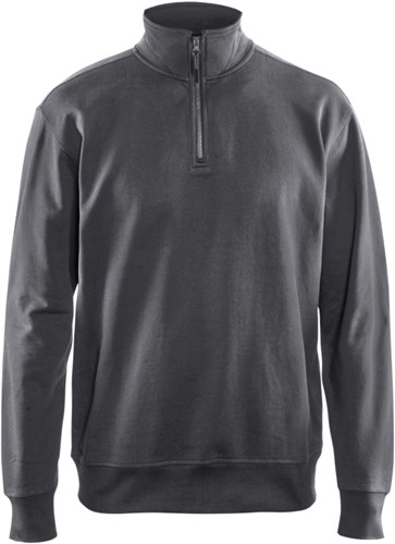 Blåkläder Sweatshirt met halve rits 33691158 | Donkergrijs | Maat XXL - 7330509605271
