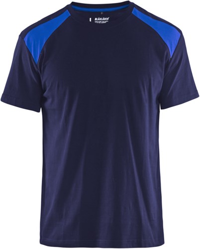 Blåkläder T-Shirt bicolour 33791042 | Marineblauw/Korenblauw | Maat S - 7330509604274