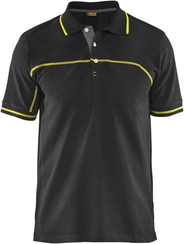Blåkläder Poloshirt 33891050 | Zwart/High-Vis Geel | Maat XXL - 7330509553787