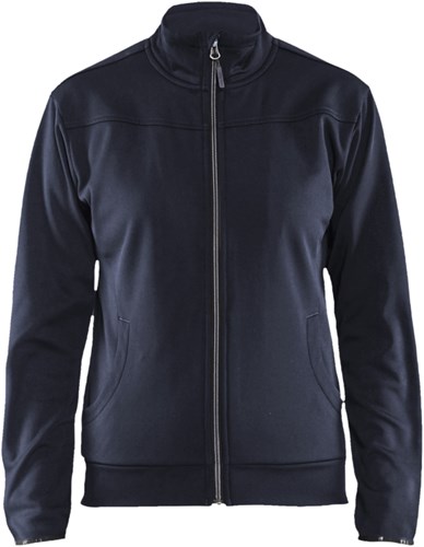 Blåkläder Dames service Sweatshirt met rits 33942526 | Donker marineblauw/Zwart | Maat M - 7330509648001