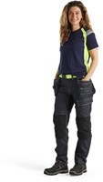 Blåkläder Dames T-shirt Visible 34021030 | Marine/High-Vis Geel | Maat XXL - 7330509742365-3