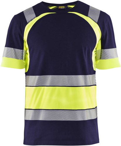 Blåkläder T-Shirt High-Vis 34211030 | Marine/High-Vis Geel | Maat XS - 7330509620991