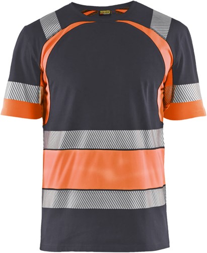 Blåkläder T-Shirt High-Vis 34211030 | Medium Grijs/ High-Vis Oranje | Maat L - 7330509815397