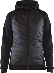 Blåkläder Dames hybride sweater 34642526 | Zwart/Rood | Maat M - 7330509727119