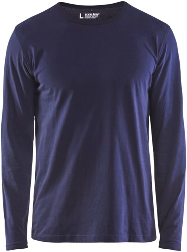 Blåkläder T-Shirt lange mouw 35001042 | Marineblauw | Maat S - 7330509596678