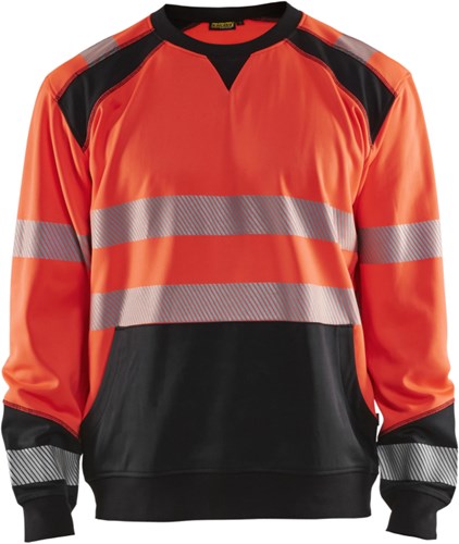 Blåkläder Sweatshirt High-Vis 35412528 | High-Vis Rood/Zwart | Maat XL - 7330509621202