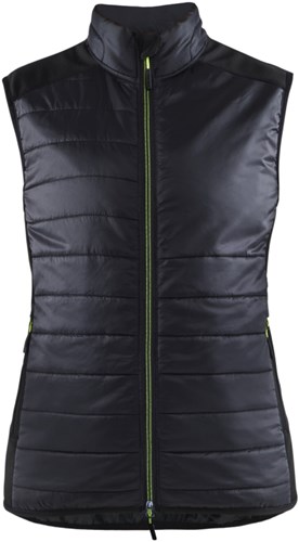 Blåkläder Dames bodywarmer gevoerd 38642030 | Zwart/High-Vis Geel | Maat XXL - 7330509818565
