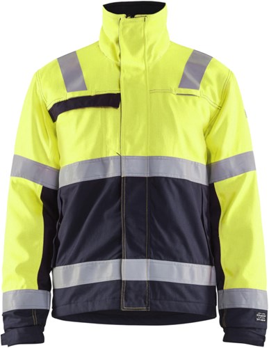 Blåkläder Multinorm Winterjas 40691514 | High-Vis Geel/Marineblauw | Maat 3XL - 7330509552087