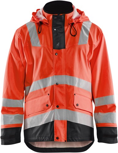 Blåkläder Regenjas High-Vis LEVEL 2 43022003 | High-Vis Rood/Zwart | Maat XL - 7330509570708