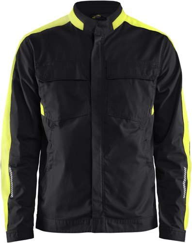 Blåkläder Industrie jack stretch 44441832 | Zwart/High-Vis Geel | Maat L - 7330509761328