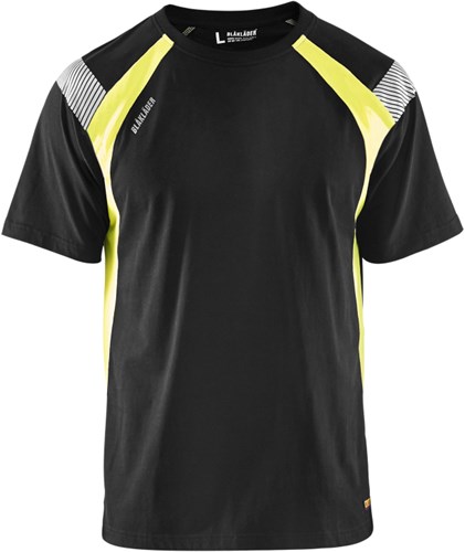 Blåkläder T-Shirt Visible 33321030 | Zwart/High-Vis Geel | Maat S - 7330509595404