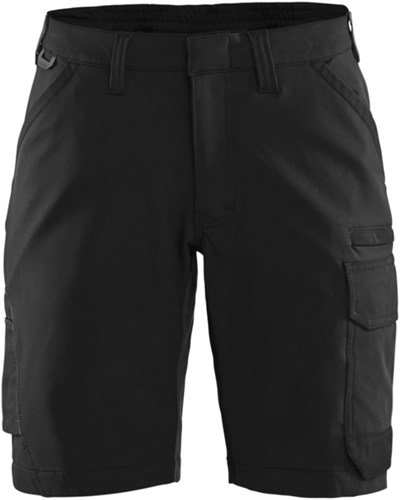 Blåkläder Dames service short 4-weg stretch 71231645 | Zwart/Donkergrijs | Maat 32 - 7330509822951