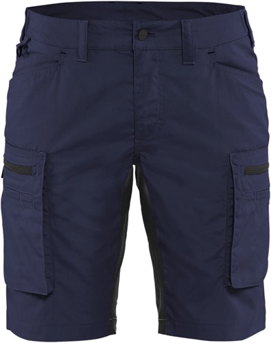 Blåkläder Dames Service Short met stretch 71491845 | Marineblauw/Zwart | Maat 50 - 7330509538722