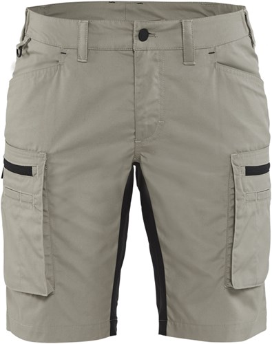 Blåkläder Dames Service Short met stretch 71491845 | Stone/Zwart | Maat 36 - 7330509535356