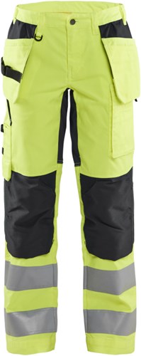 Blåkläder Dames werkbroek High-Vis met stretch 71631811 | High-Vis Geel/Zwart | Maat 48 - 7330509615430