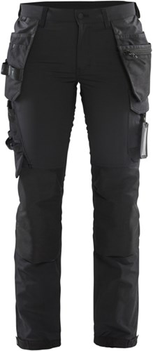 Blåkläder Dames 4-weg stretch werkbroek 71921645 | Zwart/Donkergrijs | Maat 36 - 7330509742006