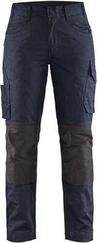 Blåkläder Dames service werkbroek met stretch 71951330 | Donker marineblauw/Zwart | Maat 34 - 7330509646915