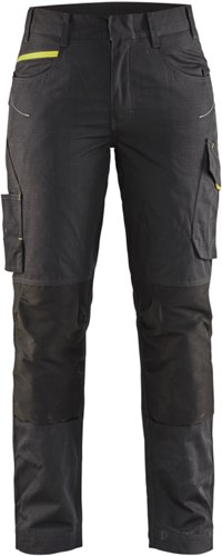 Blåkläder Dames service werkbroek met stretch 71951330 | Zwart/High-Vis Geel | Maat 36 - 7330509647097