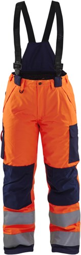 Blåkläder Dames Winterwerkbroek High-Vis 78851977 | High-Vis Oranje/Marineblauw | Maat 34 - 7330509551233