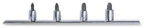 Beta 900PH/SB4 Set van schroevendraaierdoppen voor Phillips® kruiskopschroeven | 1/4" aansluiting | verchroomd - 009000708 009000708