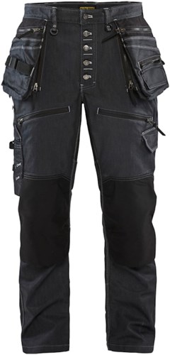 Blåkläder Baggy Denim Stretch X1900 19991141 | Zwart | Maat D104 - 7330509514023