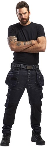 Blåkläder Baggy Denim Stretch X1900 19991141 | Marineblauw/Zwart | Maat C46 - 7330509459317-2