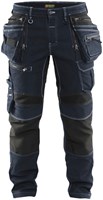 Blåkläder Werkbroek Denim Stretch X1900 19901141 | Marineblauw/Zwart | Maat D112 - 7330509531976