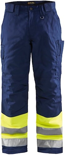 Blåkläder Winterwerkbroek High-Vis 18621811 | High Vis Geel/Marineblauw | Maat D108 - 7330509369487