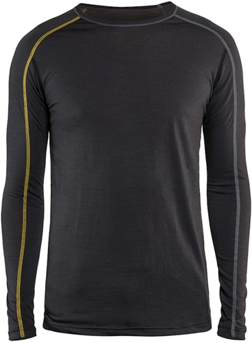 Blåkläder Merino Xlight Onderhemd Lange mouw 479917349835 | Donkergrijs/Geel | Maat XXL - 7330509545584