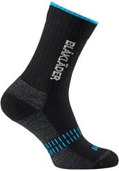 Blåkläder Light Sokken 2191 | Zwart/Neonblauw | Maat 36-39 - 7330509462676