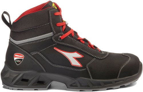 Diadora Werkschoen Shark Engine Mid 181227 S3S | Zwart/Rood | Maat 43 - 8053607618859