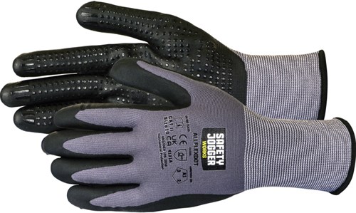 Safety Jogger AllFlexDot Handschoenen 12-Pack 4131A | Zwart | Maat 11 - 5401124557077