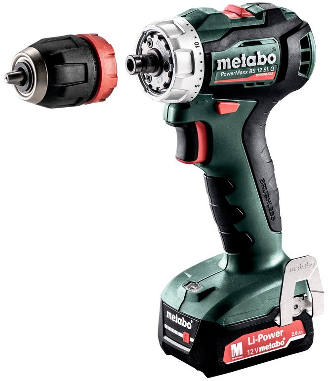 Metabo PowerMaxx BS 12 BL Q Accu boorschroefmachine 12V 2x2Ah Li