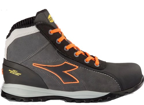 Diadora Werkschoen Glove Net Mid Pro 181123 / 173527 S3L Asfalt/Oranje | Asfalt/Oranje Fluo | Maat 41 - 8053607614615