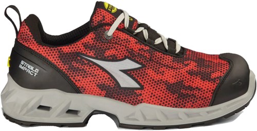 Diadora Werkschoen Shark Si Low 181159 S1PS C1462 | Black Red C1462 | Maat 44 - 8053607616770