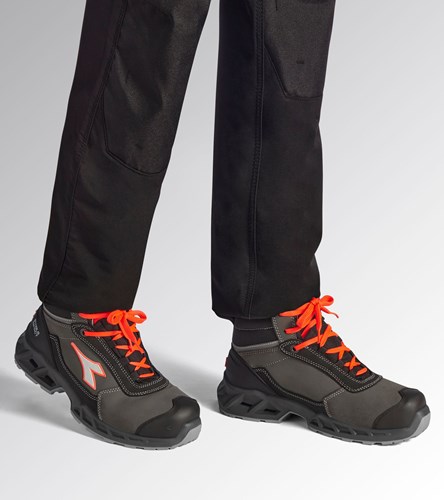 Diadora Werkschoen Shark Sta Imp Leat Mid 181160 S3S C4115 | Black Red Fluo C4115 | Maat 48 - 8053607616619-2