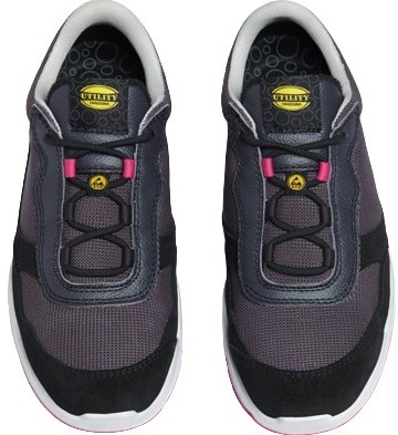 Diadora Werkschoen Athena Text Laag 179903 S1P D0458 | Nine Iron/Raspberry (D0458) | Maat 40 - 8053607443307-2