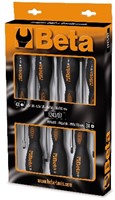 Beta 1243/D7 Schroevendraaierset | Sleuf + Phillips | Slag | 7-Delig - 012430017