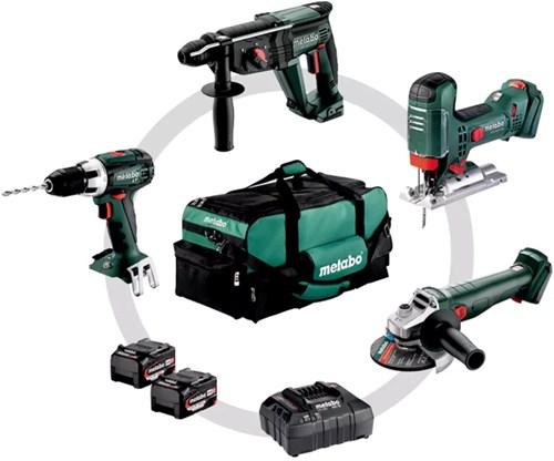 Metabo Accu-comboset 3.1.1 | 18V | Incl. Accu's en lader | Incl. gereedschapstas - 685235000