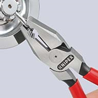 Knipex Kracht-kombitang | Kunststof bekleed | Zwart geatramenteerd | Lengte 180 mm | Zelfbedieningskaart/blister - 02 01 180 SB-3