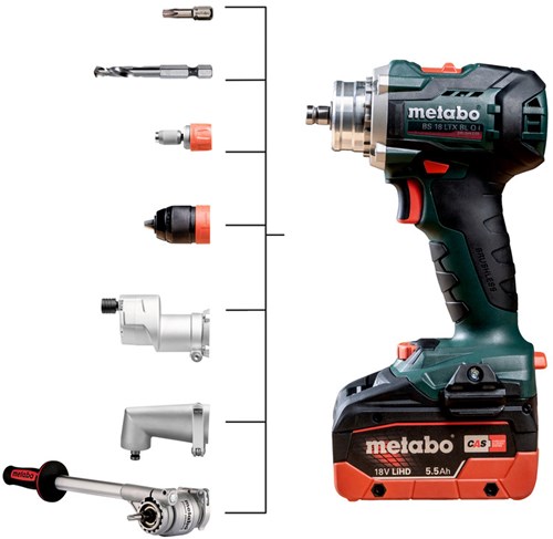 Metabo BS 18 LTX BL Q I Accu boorschroefmachine | 18 V | 2 x 5.2 Ah Li-Power, ASC 55 | In Metabox - 602359650-2