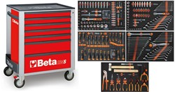 Beta 2400S R7/E-M | Gereedschapswagen | 7 laden | Rood | 309-delig - 024006226