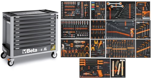 Beta 2400S XLG9/E-XL | Gereedschapswagen | 9 laden | Grijs | 495-delig - 024006252