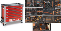 Beta 2400S XLR9/E-XL | Gereedschapswagen | 9 laden | Rood | 495-delig - 024006253