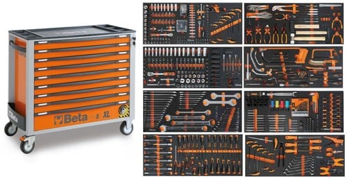 Beta 2400S XLO9/E-XXL | Gereedschapswagen | 9 laden | Oranje | 614-delig - 024006254