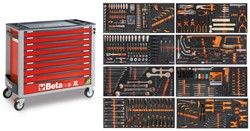 Beta 2400S XLR9/E-XXL | Gereedschapswagen | 9 laden | Rood | 614-delig - 024006256