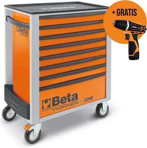 Beta 2400S-O8/E-L | Gereedschapswagen | 8 laden | Oranje | 398-delig - 024002241