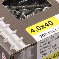 Dynaplus Unischroef / Spaanplaatschroef Verzinkt Platkop Deeldraad Torx TX20 4.0X40/24 | 200 stuks - 0281.01.25602-3