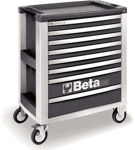 Beta C39/8 Grijs Gereedschapswagen, met 8 laden. - 039000042
